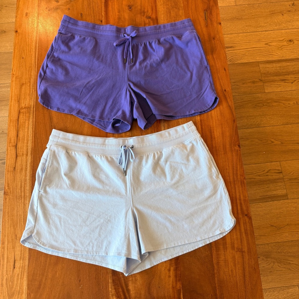 Tek Gear Women's Purple/Blue Bundle of 2 Athletic Shorts Size XXL